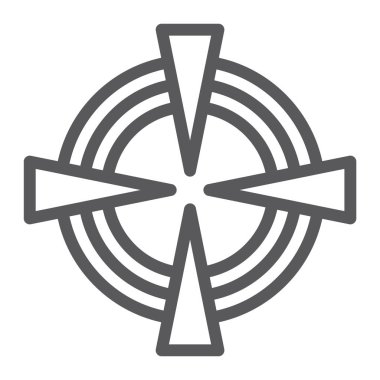 Hedef satırı simgesi, oyun ve amacı, odak işareti, vektör grafikleri, Doğrusal model beyaz bir arka plan üzerinde.