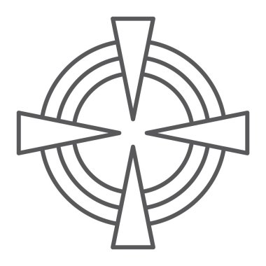 Hedef ince çizgi simgesini, oyun ve amacı, odak işareti, vektör grafikleri, Doğrusal model beyaz bir arka plan üzerinde.