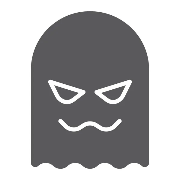Icône de glyphe fantôme, horreur et caractère, signe d'horreur, graphiques vectoriels, un motif solide sur un fond blanc . — Image vectorielle