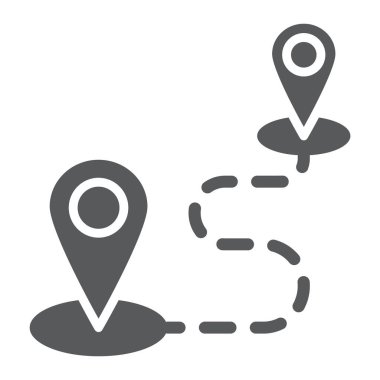 Hedef glif simgesi, harita ve konum, gezinti PIN işareti, vektör grafikleri, beyaz zemin üzerinde sağlam bir desen.