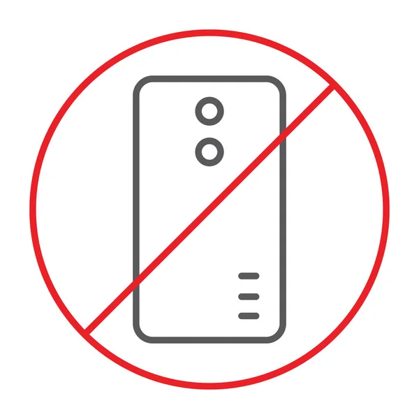 Нет значка телефона, запрещающего и запрещающего, позывного, векторной графики, узора на белом фоне . — стоковый вектор