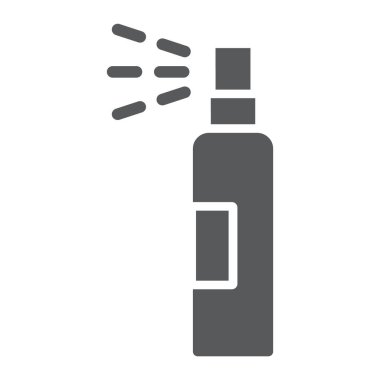 Losyon sprey glif simgesi, Kuaförlük ve sprey işareti, vektör grafikleri, beyaz zemin üzerinde sağlam bir desen şişe püskürtme,.