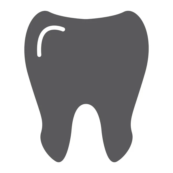 Icono del glifo dental, medicina y dentista, signo dental, gráficos vectoriales, un patrón sólido sobre un fondo blanco . — Archivo Imágenes Vectoriales