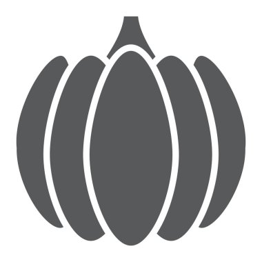 Kabak glif simgesi, sebze ve çiftlik, kabak işareti, vektör grafikleri, beyaz zemin üzerinde sağlam bir desen.