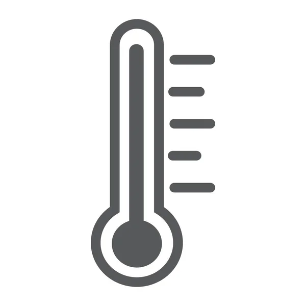 Termometr linii ikona, pomiar i instrumentu, znak temperatury, grafika wektorowa, liniowy model na białym tle. — Wektor stockowy