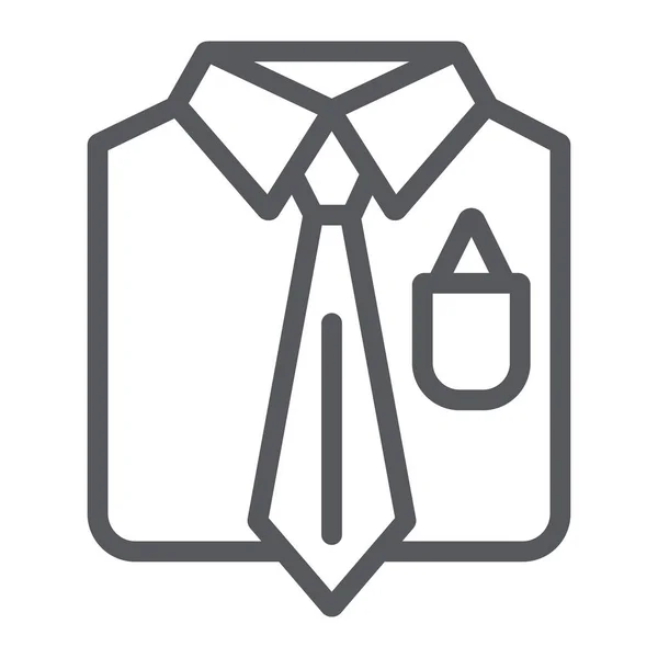 Business-Anzug Linie Symbol, Mann und Kostüm, Mann Anzug Zeichen, Vektorgrafik, ein lineares Muster auf weißem Hintergrund. — Stockvektor