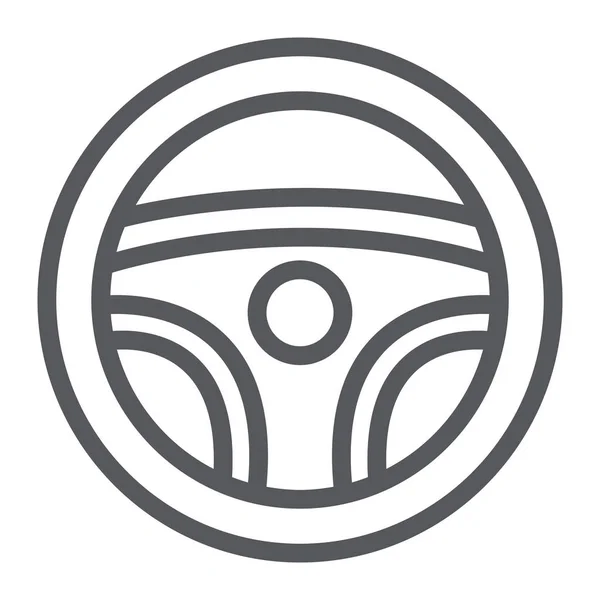Значок рулевого колеса, авто и привод, знак детали автомобиля, векторная графика, линейный узор на белом фоне . — стоковый вектор