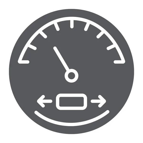 Speedometer glyph icon, automobile and panel, tachometer sign, vector graphics, a solid pattern on a white background. — Stock Vector