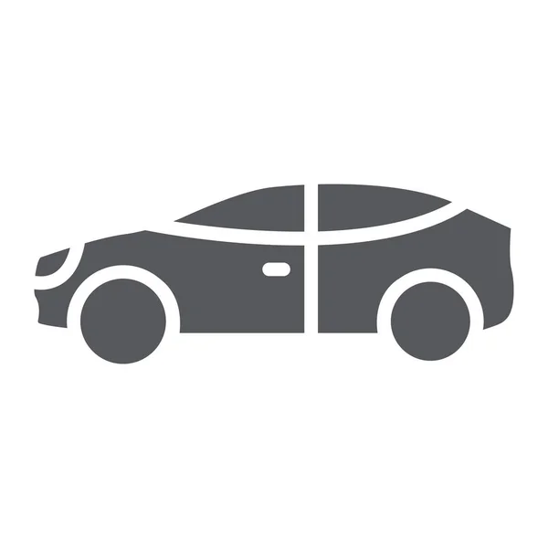 Auto-Glyphen-Symbol, Auto und Transport, Automobil-Zeichen, Vektorgrafik, ein durchgehendes Muster auf weißem Hintergrund. — Stockvektor