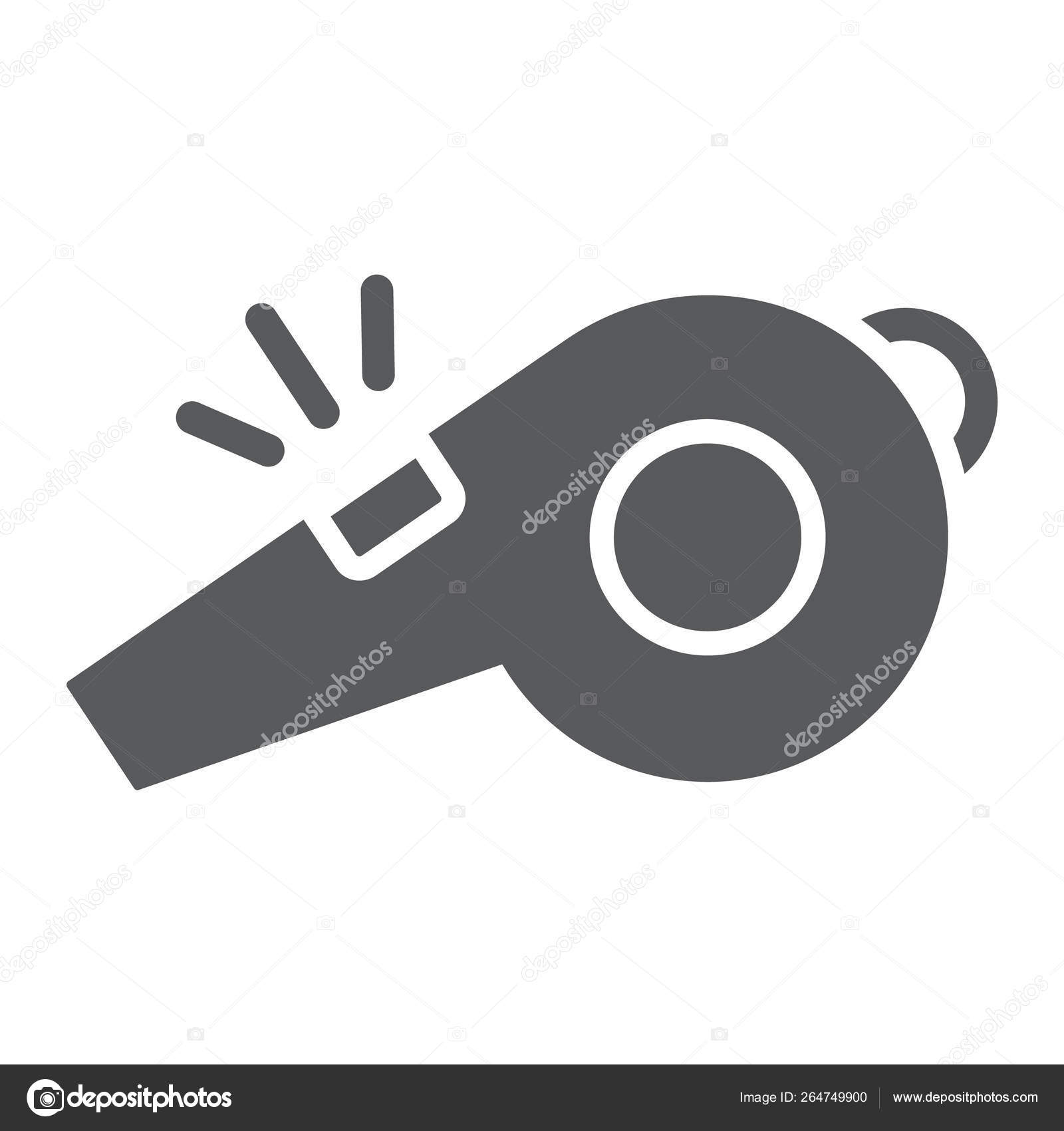 Silbato icono de glifo, deporte y equipo, signo de soplador, gráficos  vectoriales, un patrón sólido sobre un fondo blanco . Vector de stock  #264749900 de ©amin268, image size:1600x1700