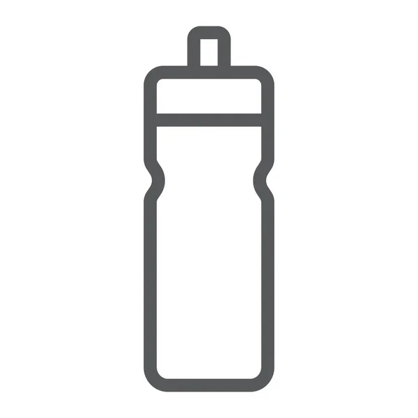 Icono de línea de botella deportiva, bebida y contenedor, signo de botella de agua, gráficos vectoriales, un patrón lineal sobre un fondo blanco . — Vector de stock