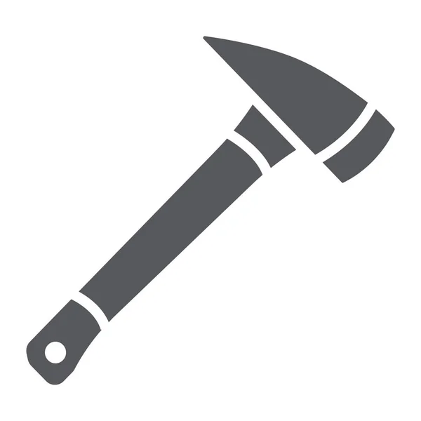 Fire AX Glyph Icon, utrustning och Blade, brandman AXE Sign, vektorgrafik, en solid mönster på en vit bakgrund. — Stock vektor