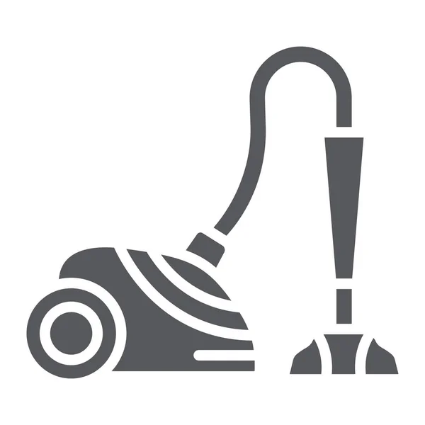 Icône de glyphe d'aspirateur, appareil et maison, signe hoover, graphiques vectoriels, un motif solide sur un fond blanc . — Image vectorielle