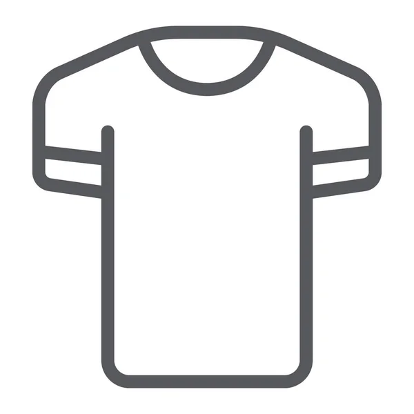 Tshirt εικονίδιο γραμμή, ρούχα και τη μόδα, πινακίδα πουκάμισο, διανυσματικά γραφικά, ένα γραμμικό μοτίβο σε λευκό φόντο. — Διανυσματικό Αρχείο