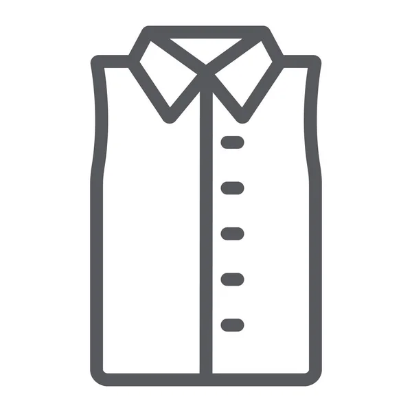 Icono de línea de camisa sin mangas, ropa y moda, camisa sin signo de manga, gráficos vectoriales, un patrón lineal sobre un fondo blanco . — Archivo Imágenes Vectoriales