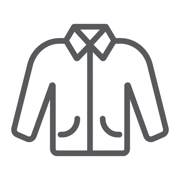 Icono de línea de chaqueta, ropa y moda, signo de ropa, gráficos vectoriales, un patrón lineal sobre un fondo blanco . — Archivo Imágenes Vectoriales