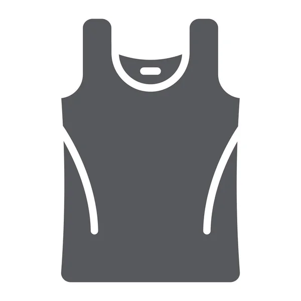 Singlet glyphe icône, vêtements et casual, signe de chemise, graphiques vectoriels, un motif solide sur un fond blanc . — Image vectorielle