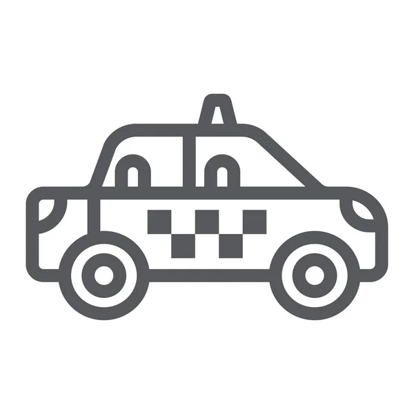 Taxi line icon, transportation and auto, cab sign, vector graphics, a linear pattern on a white background. — Stock Vector