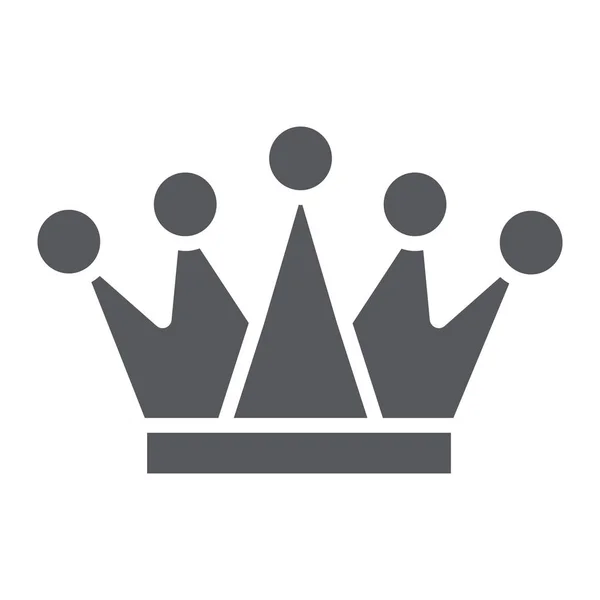 クラウングリフアイコン、王族とリーダー、ロイヤルサイン、ベクトルグラフィックス、白い背景に固体パターン. — ストックベクタ