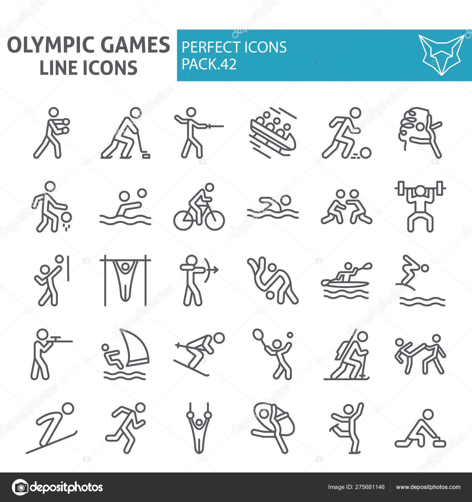 Ilustração do vetor de ícones dos jogos olímpicos