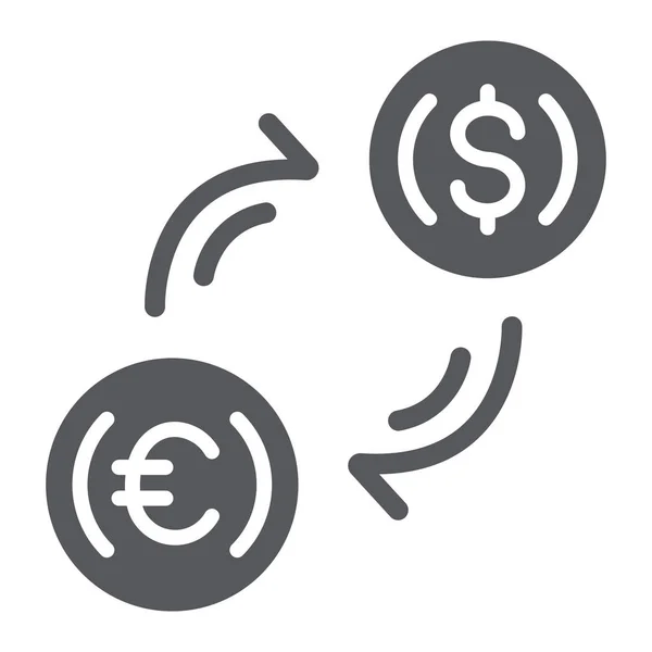 Kurzový znak pro výměnu peněz, finance a bankovnictví, symbol převodu měny, vektorovou grafiku, pevný vzorek na bílém pozadí. — Stockový vektor