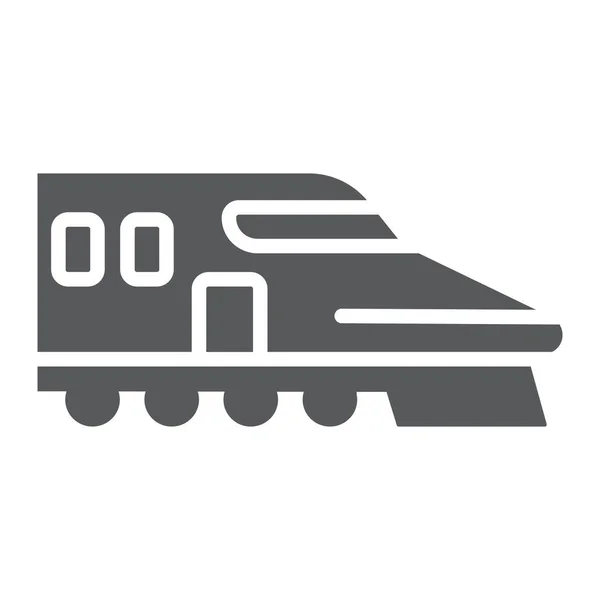日本字形线图标，亚洲和铁路，子弹头列车标志，矢量图形，白色背景上的实心图案. — 图库矢量图片