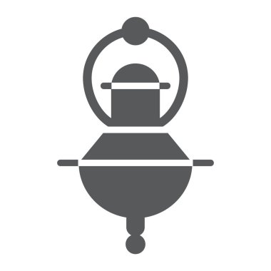 Yahudi tütsü glif simgesi, din ve Yahudilik, Yahudi ışık işareti, vektör grafikleri, beyaz bir arka planda sağlam bir desen.