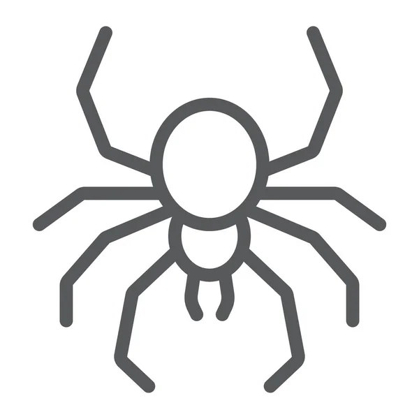 Spider line icon, spooky and animal, arachnid sign, vector graphics, a linear pattern on a white background. — Stock Vector