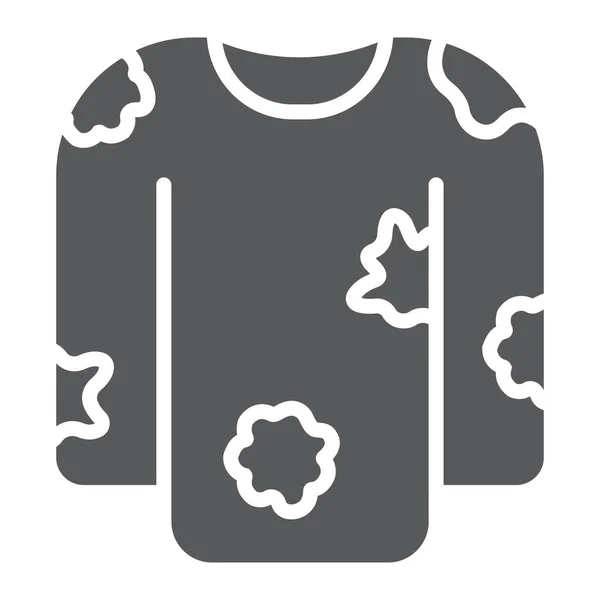 Dirty laundry glyph icon, laundry and clothes, untidy shirt sign, vector graphics, a solid pattern on a white background. — Stock Vector