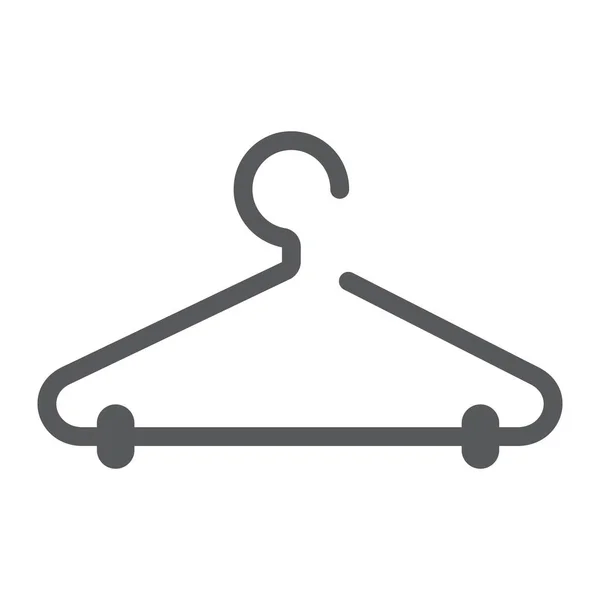 Ícone de glifo de cabide de roupas, lavanderia e guarda-roupa, sinal de rack, gráficos vetoriais, um padrão sólido em um fundo branco . — Vetor de Stock
