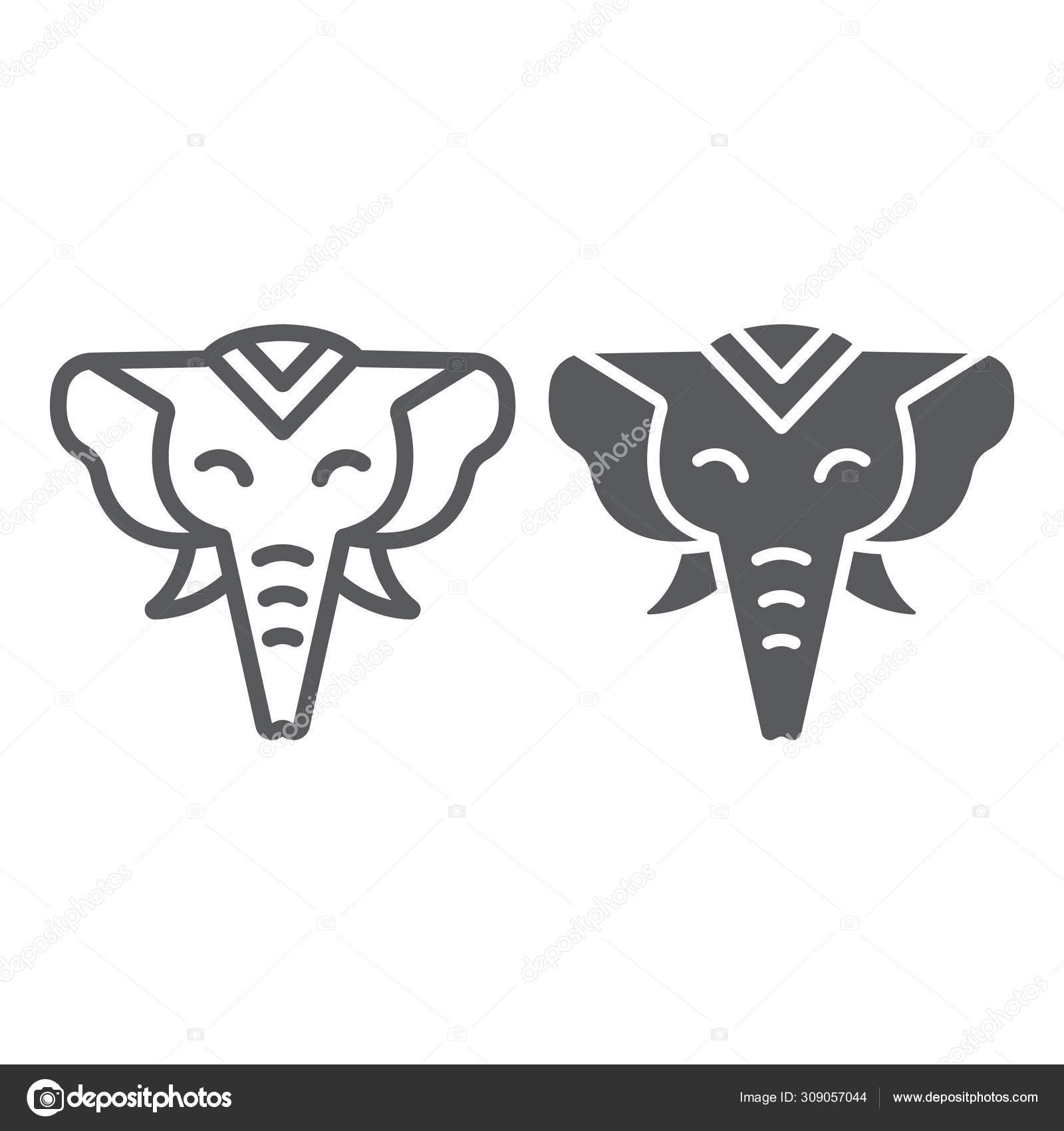 Cat line and glyph icon animal zoo pet sign Vector Image