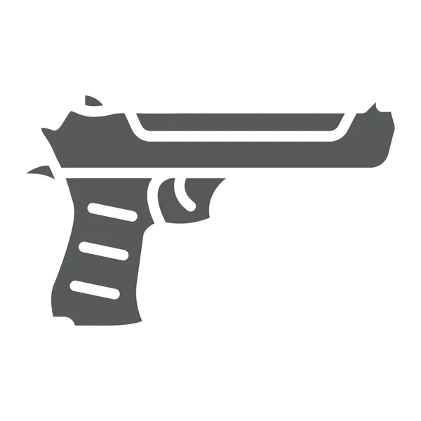 Desert Eagle Gun glyph pictogram, leger en wapen, pistool teken, vector graphics, een solide patroon op een witte achtergrond. — Stockvector