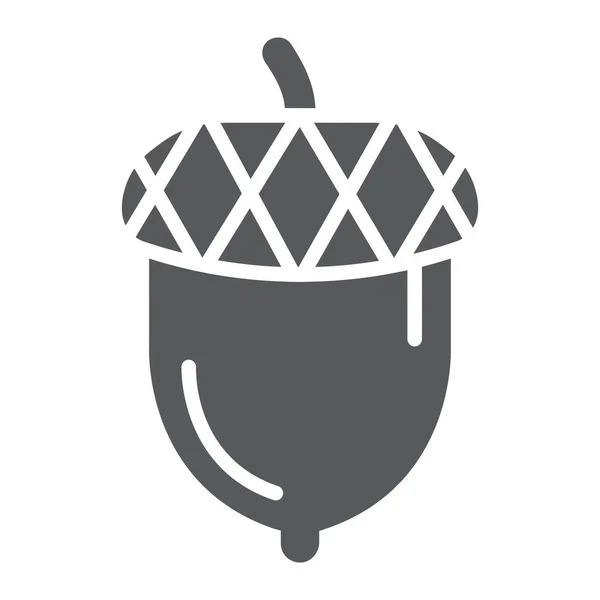 Acorn glyph icon, oak and growth, plant sign, vector graphics, a solid pattern on a white backgrond. — 图库矢量图片