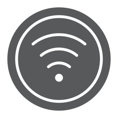 Wifi simgesi, internet ve ağ, kablosuz internet işareti, vektör grafikleri, beyaz arkaplan üzerinde sağlam bir desen.