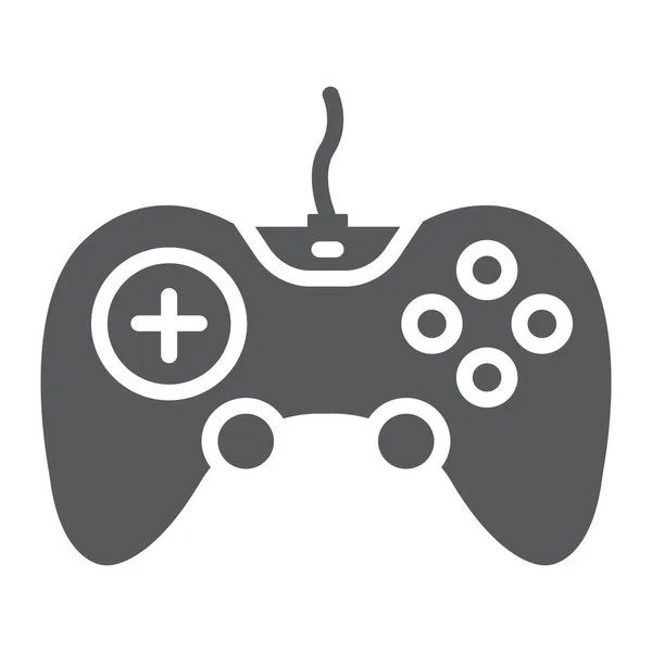 Gamepad-Symbol, Technologie und Unterhaltung, Steuerknüppel-Zeichen, Vektorgrafik, ein durchgehendes Muster auf weißem Hintergrund. — Stockvektor