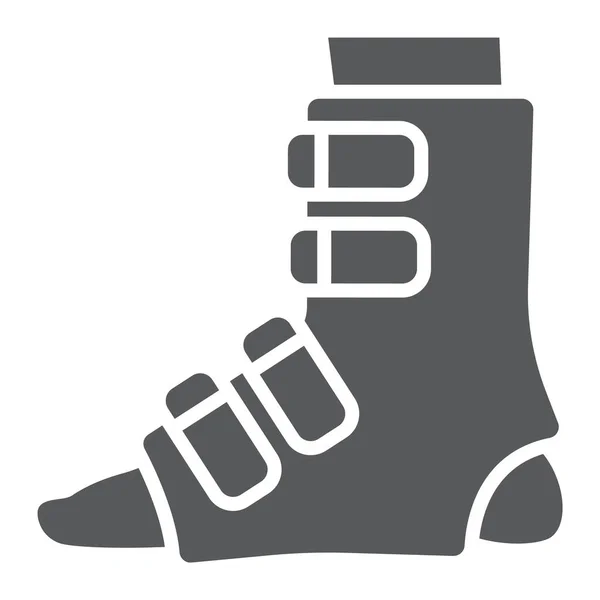 Stopa szyna glif ikona, ortopedyczny i medyczny, nogi bandaż znak, grafika wektorowa, solidny wzór na białym tle. — Wektor stockowy