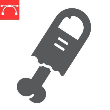 Zombi parmak sembolü, cadılar bayramı ve korkunç, canavar parmak işaret çizelgesi grafikleri, düzenlenebilir çizgi çizimi ikonu,.