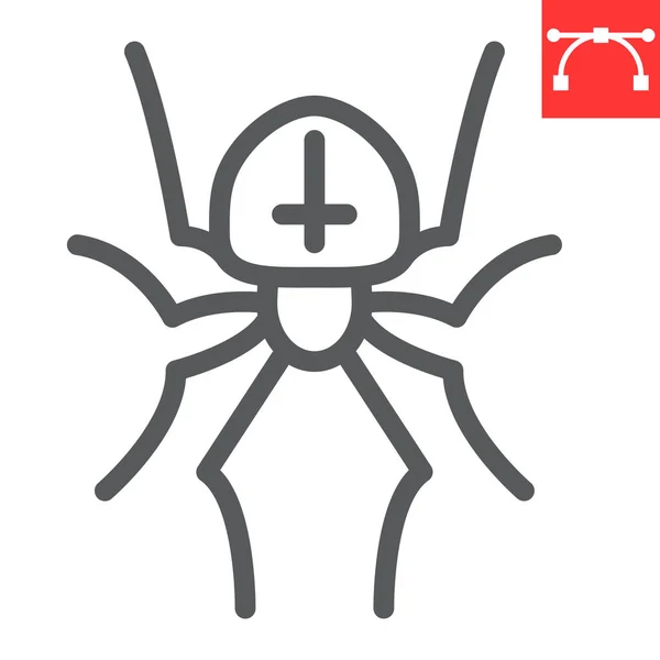 Ref. Spider line icon, halloween and scary, arachnid sign vector graphics, editable stroke linear icon, eps 10. — стоковый вектор