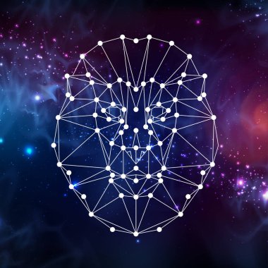 Çokgen tirangle hayvan aslan açık alan arka plan üzerinde soyut. Hipster hayvan illüstrasyon.