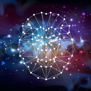 Çokgen tirangle hayvan aslan açık alan arka plan üzerinde soyut. Hipster hayvan illüstrasyon.