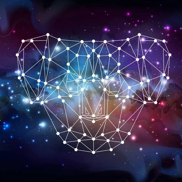 Açık alan arka plan üzerinde soyut poligonal tirangle hayvan koala. Hipster hayvan illüstrasyon.