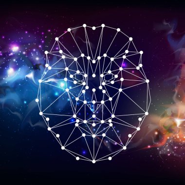 Çokgen tirangle hayvan aslan açık alan arka plan üzerinde soyut. Hipster hayvan illüstrasyon.