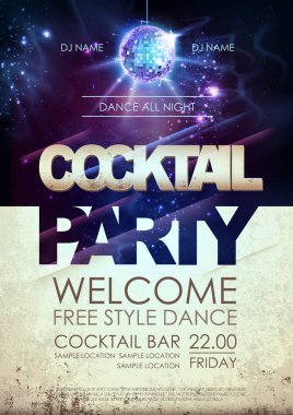 Disko topu arka plan. Disko parti poster açık alan arka plan üzerinde