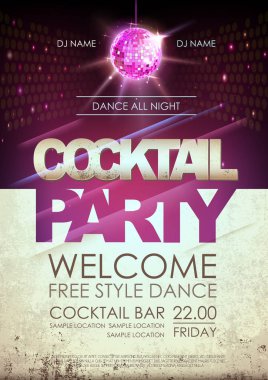 Disko topu arka plan. Disko parti poster açık alan arka plan üzerinde