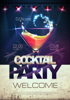 disko arka plan. kokteyl parti afişi