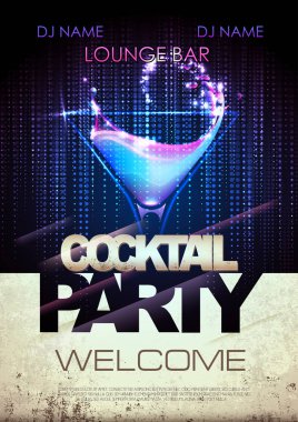 disko arka plan. kokteyl parti afişi