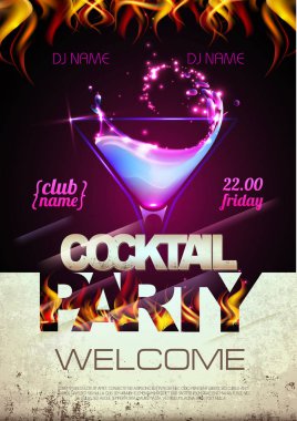 disko arka plan. kokteyl parti afişi