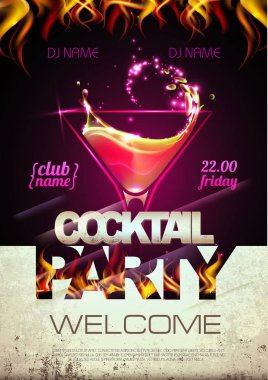 disko arka plan. kokteyl parti afişi