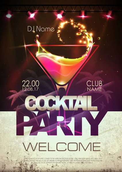 disko arka plan. kokteyl parti afişi