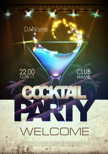 disko arka plan. kokteyl parti afişi